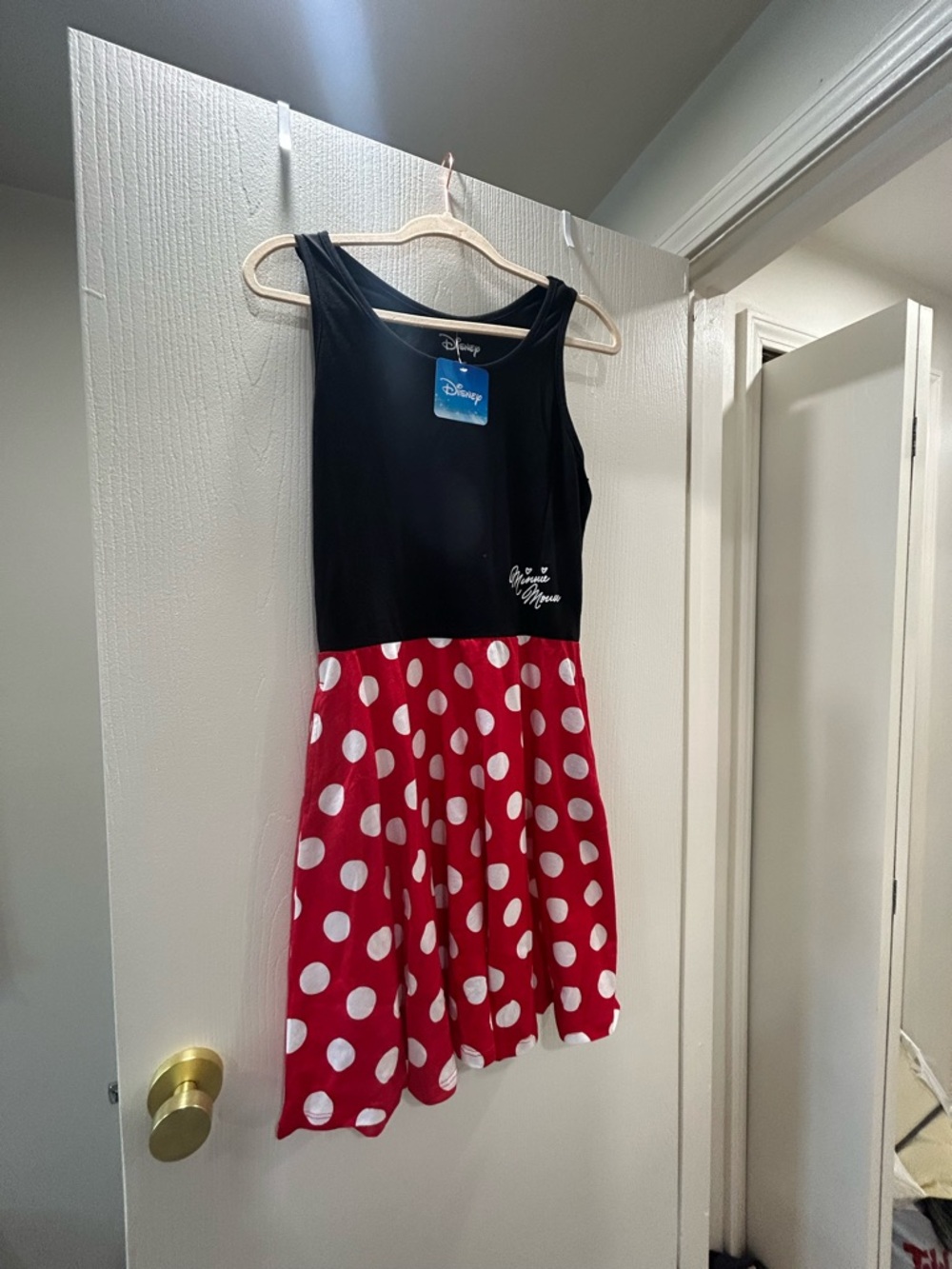 Disney Bounding Black & Red Polka Dot Minnie-Inspired Mini Dress NEW Mickey